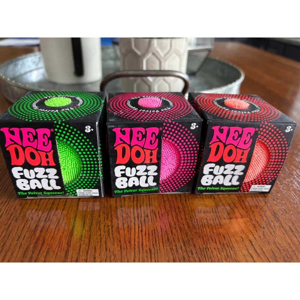 NeeDoh Nee Doh Fuzz Set Of 3 New